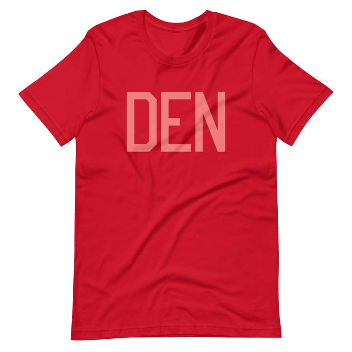 T-shirt unisexe adulte DEN Denver Colorado pour la vente par YHM Designs