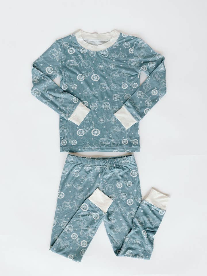 Conjunto de pijama de manga larga para bicicleta para venta al por mayor de kinderlein