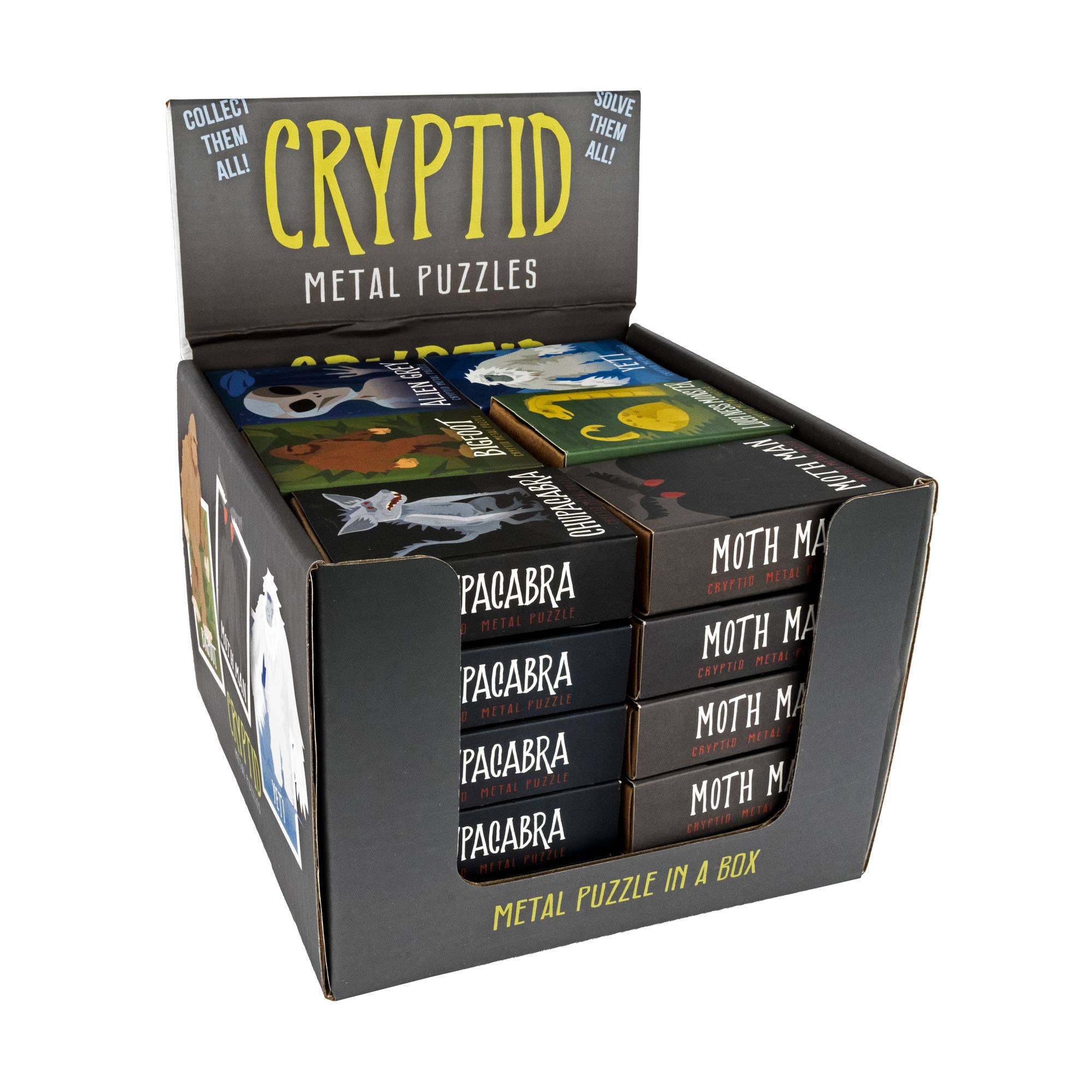 Project Genius - Wholesale Puzzle - Adult - 30 pc Cryptid Puzzlebox Display (Individual SRP $2.99)10