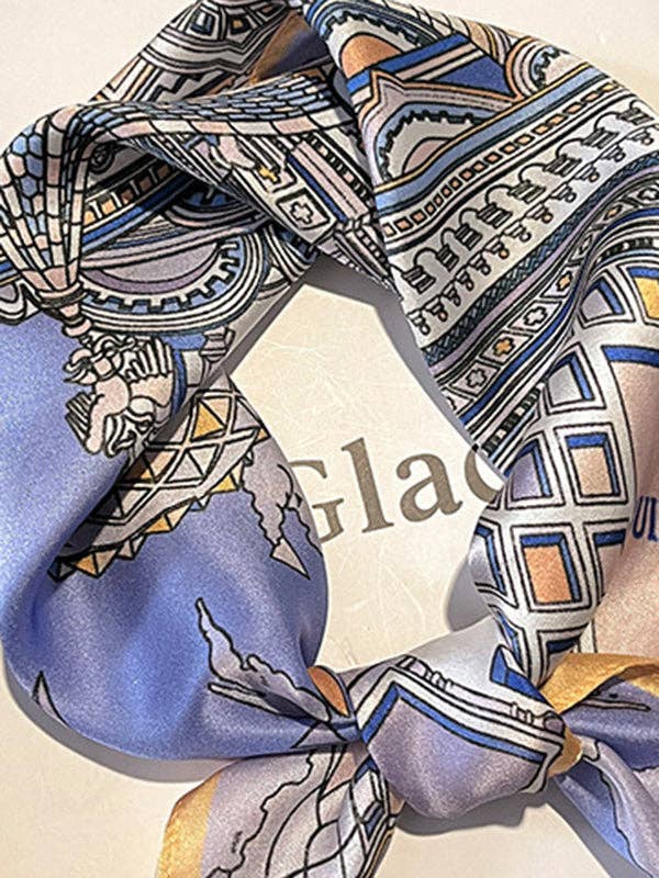 LILLA Firkantet brevtrykt tørklæde for engroshandel på Faire1