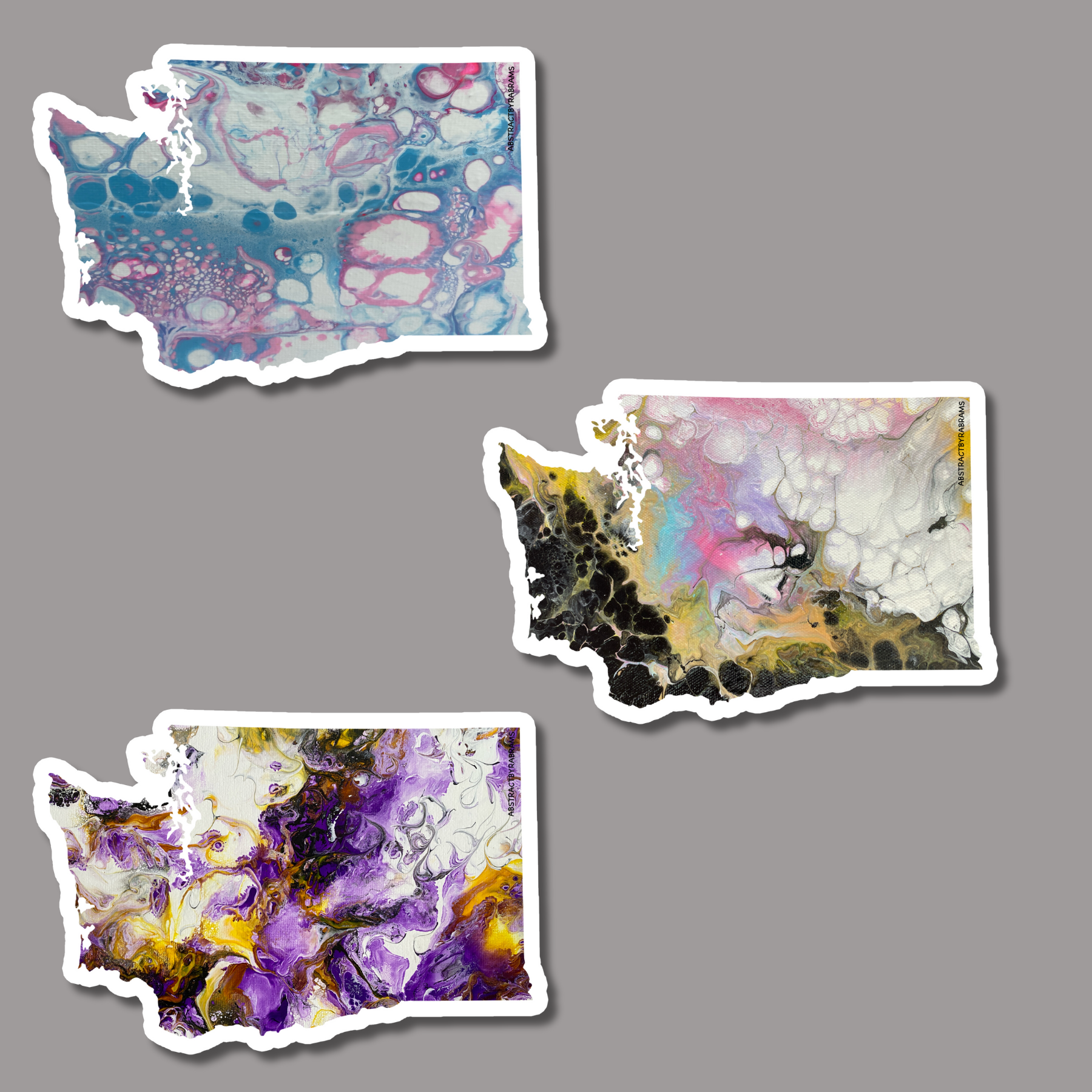 AbstractbyRabrams - Wholesale Sticker - LGBTQ Washington State Sticker Non Binary Pride Trans Pride11