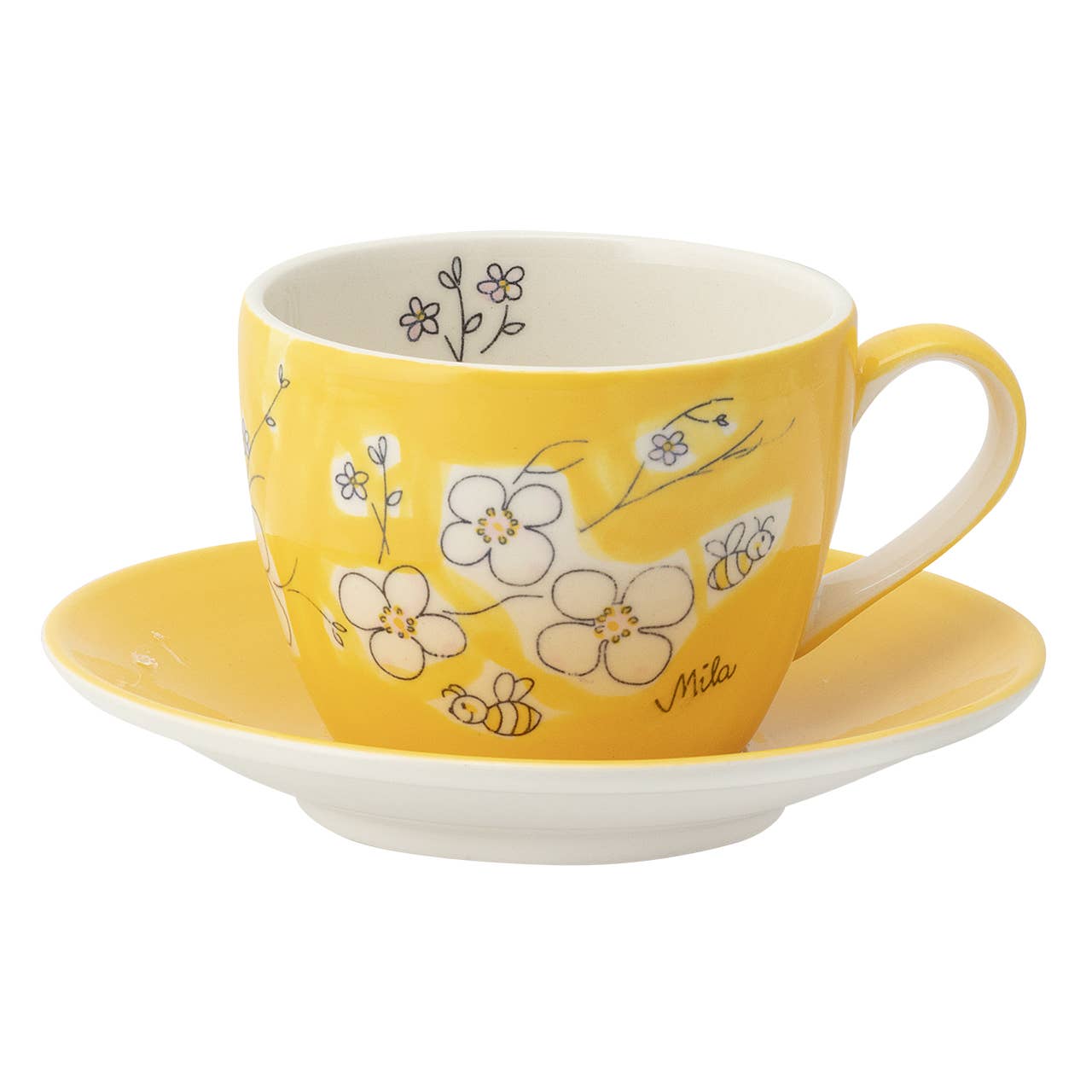 Mila Design - Wholesale Coffee/Tea Cup - Cappuccino Bee Blossom0