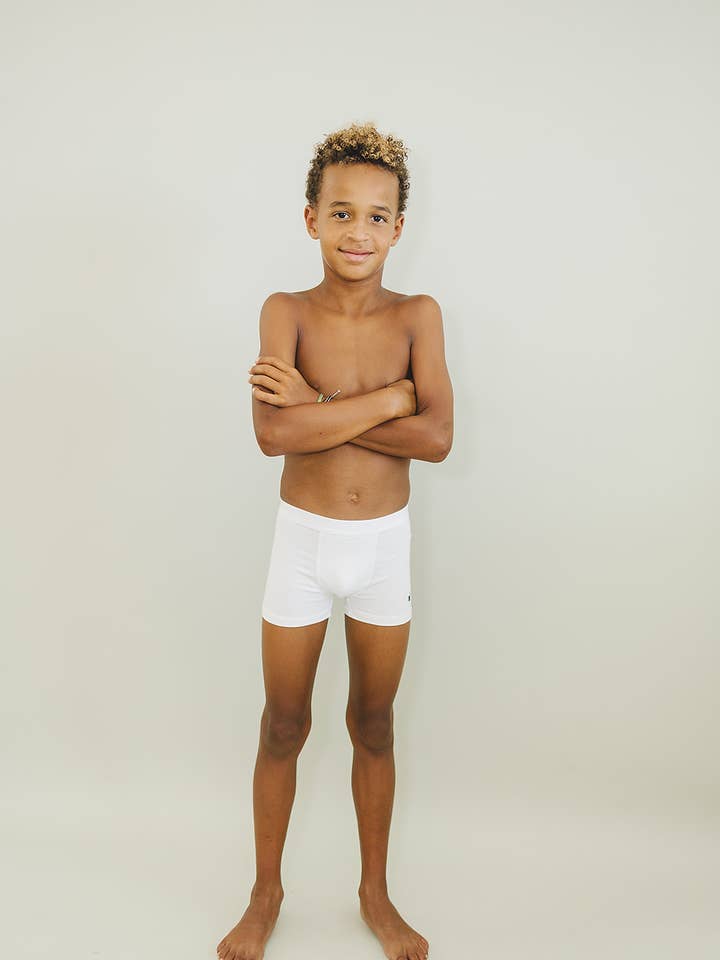 Boys White Underwear for wholesale by Drawers Co.
