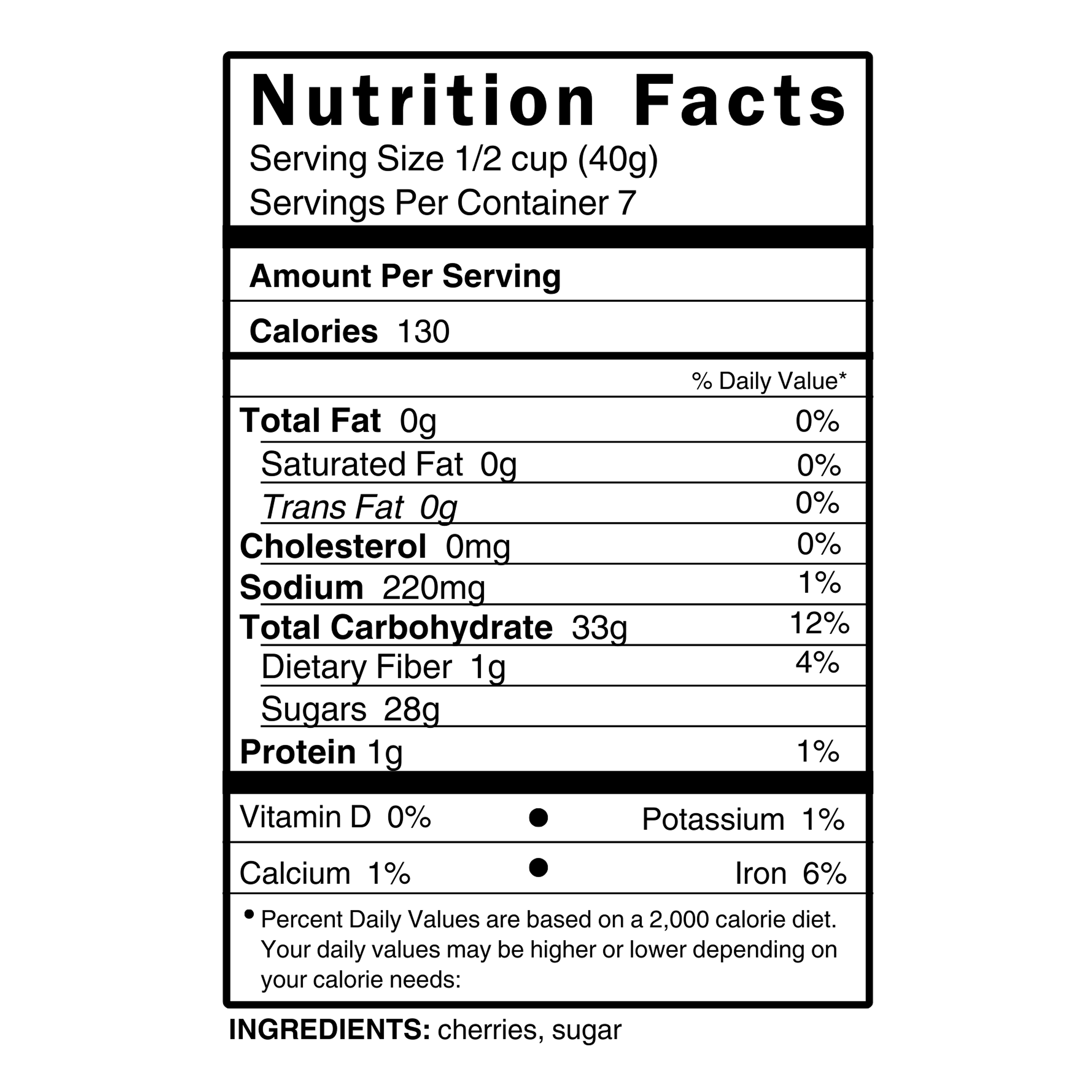 Cherryland's Best - Wholesale Dried/Dehydrated Fruit - Whole Dried Tart Montmorency Cherries 7.5oz / 12ct1
