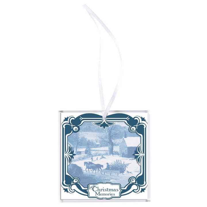 Ornament Christmas Memories Glass 3x3 for wholesale by Dicksons