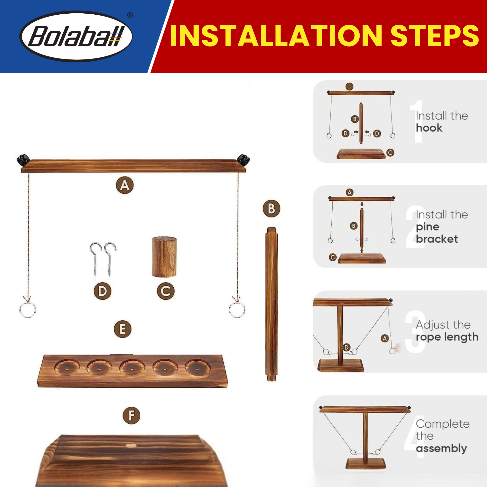 Ergodebrands - Wholesale Building Set - Kids - Bolaball Ring Toss Games for Adults, Yard Games, Patio Decor3