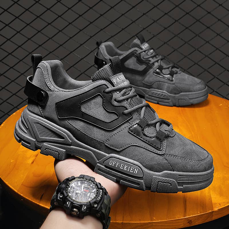 Calseosvic - Vente Baskets de sport – homme - Chaussures de sécurité antidérapantes à semelles épaisses pour hommes5