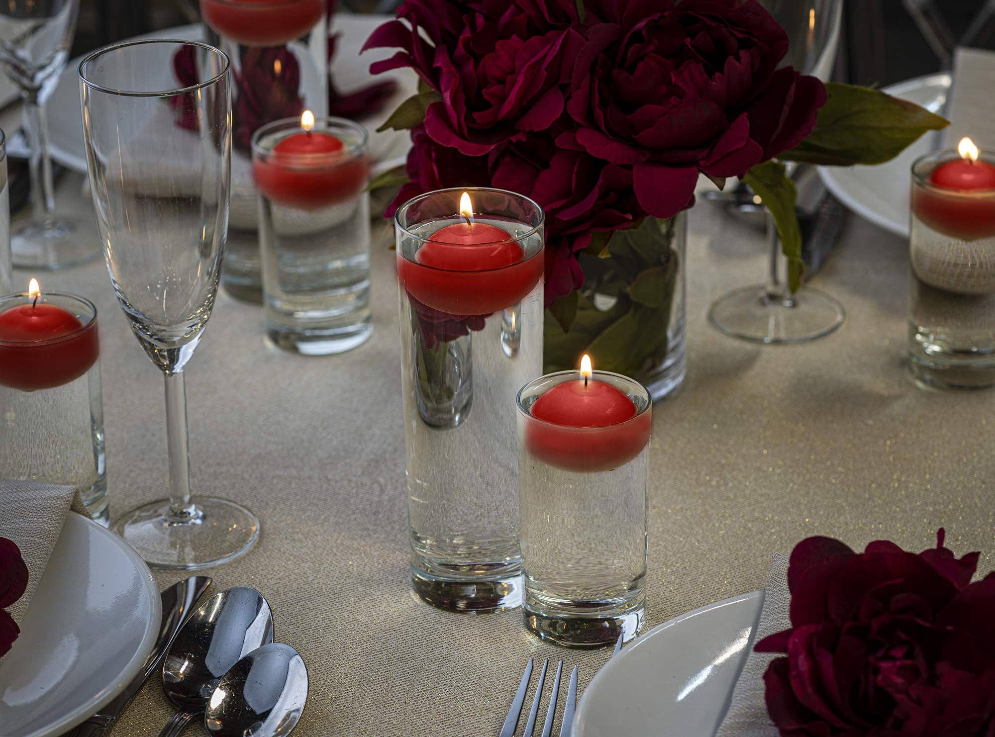 BOLSIUS - Wholesale Grappige kaars - Zwevende kaars van 1,75 inch, set van 20 stuks, ongeparfumeerd voor romantische bruiloftscenterpieces, decoraties, evenementen, zwembad of elke gelegenheid.25