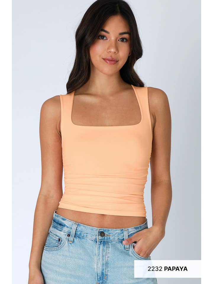 NIKIBIKI - Wholesale Tank Top - Women's - NS8408- Clean Line Square Shirred Top14