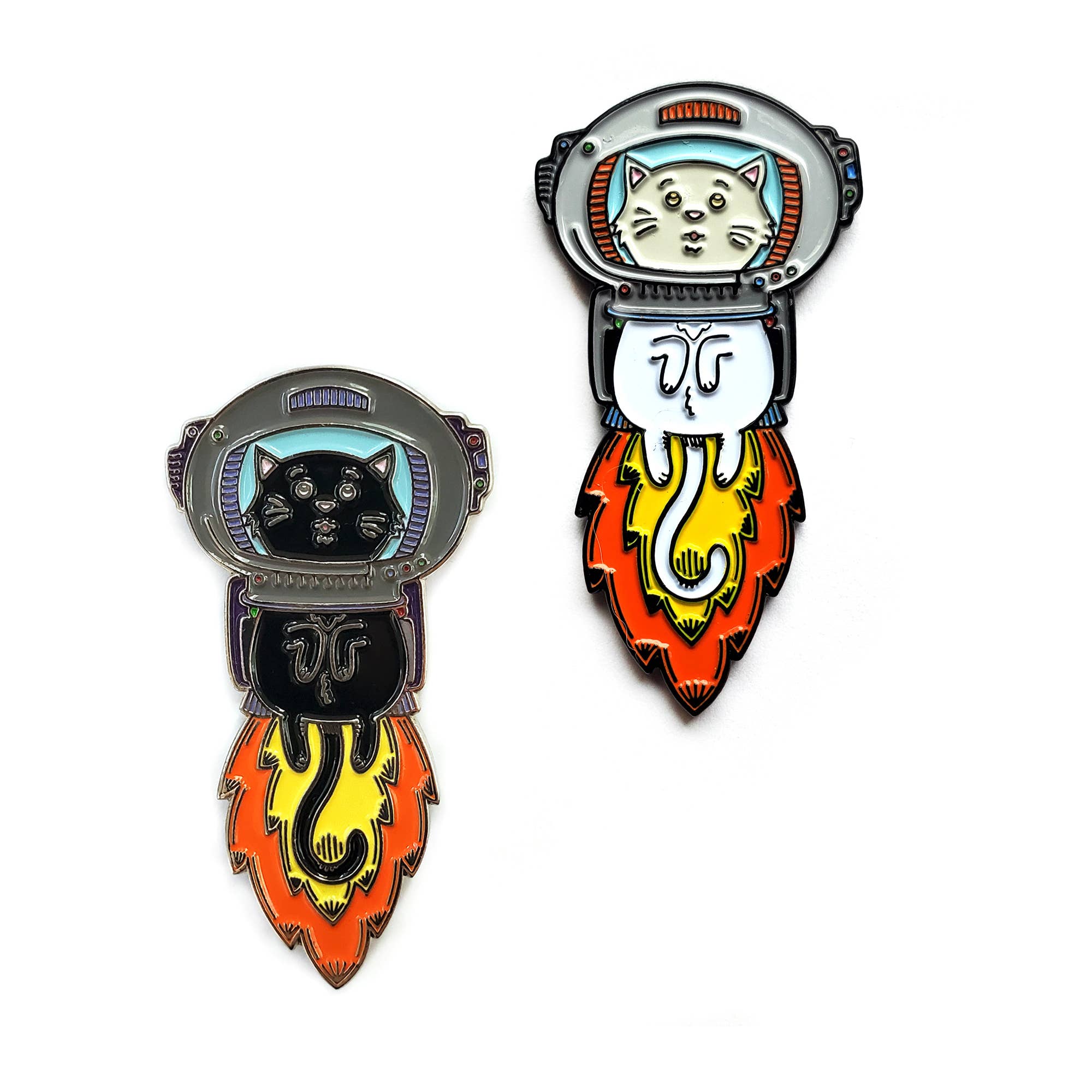 Kolorspun Pins - Venta al por mayor Botón/prendedor - Pin esmaltado de gato espacial astronauta2