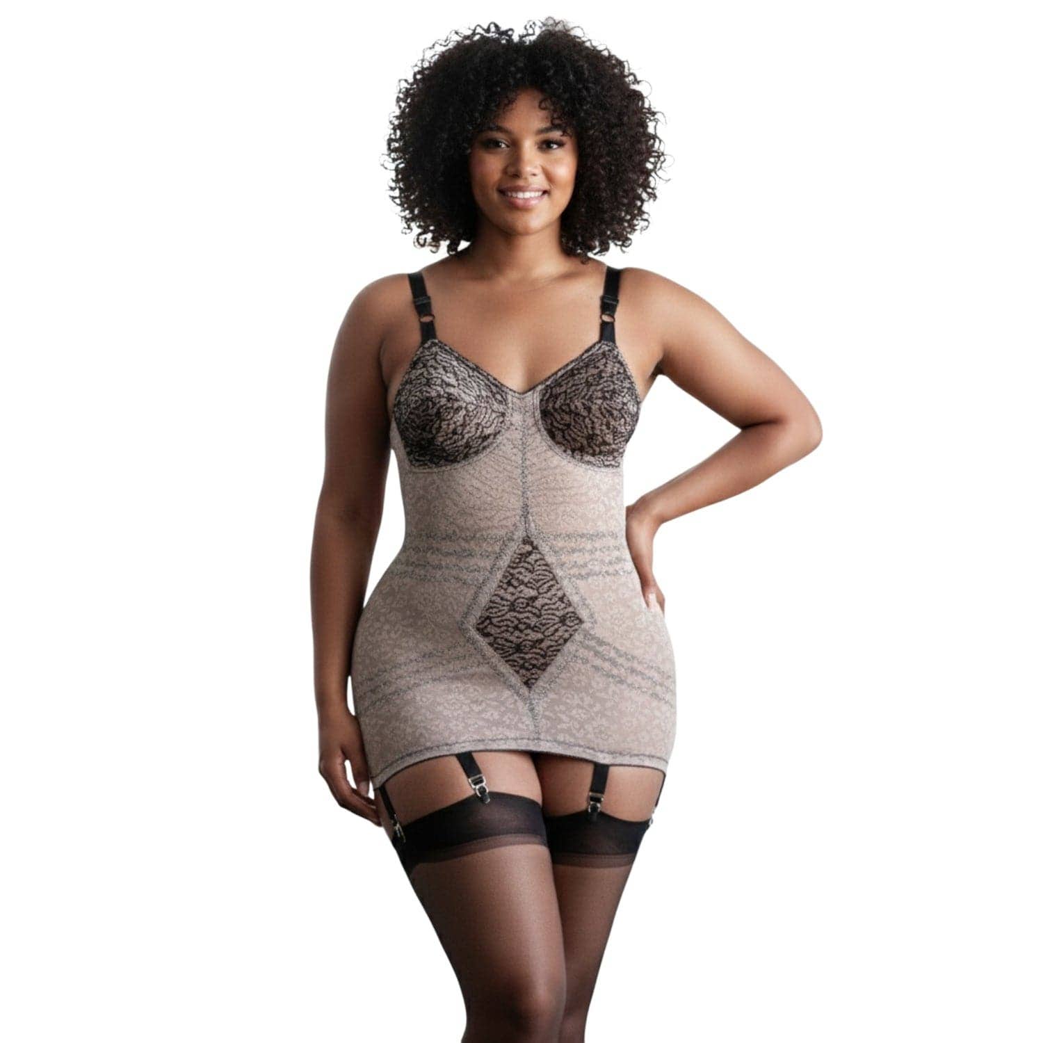 Mocha Black Style 9357 | Body Briefer Extra Firm Shaping  - Mocha/Black for wholesale on Faire0