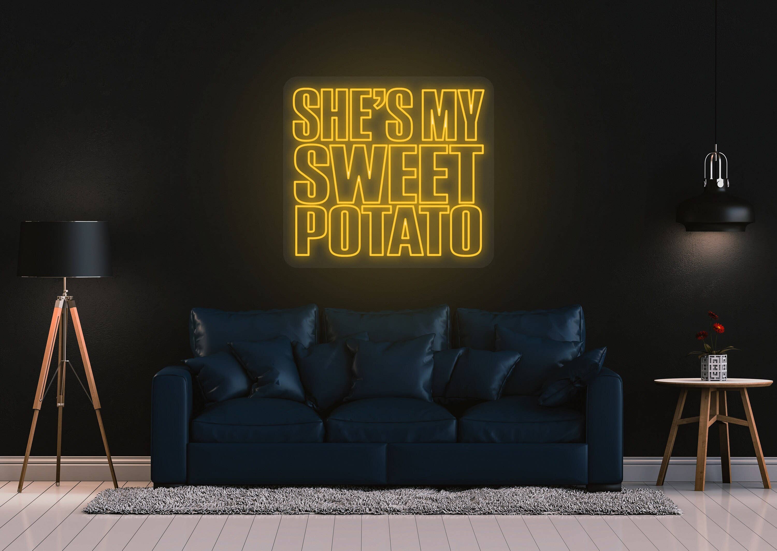 Glow Neon - Wholesale Neon Sign - She Is My Sweet Potato Neon Sign, Couple Deocr, Couple Gifts0