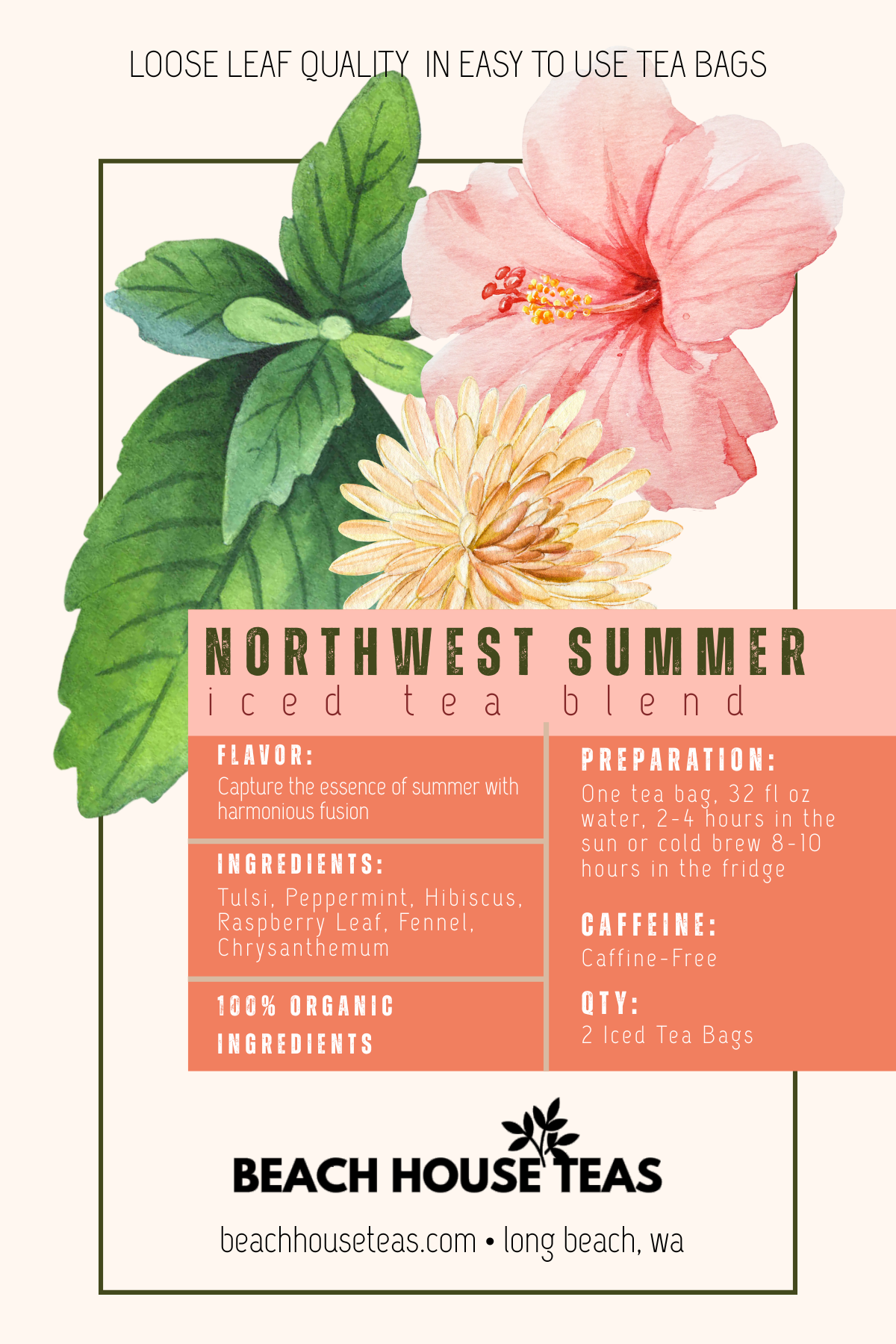 Beach House Teas - Venta al por mayor Té helado - Paquetes de Té Helado para Llevar27