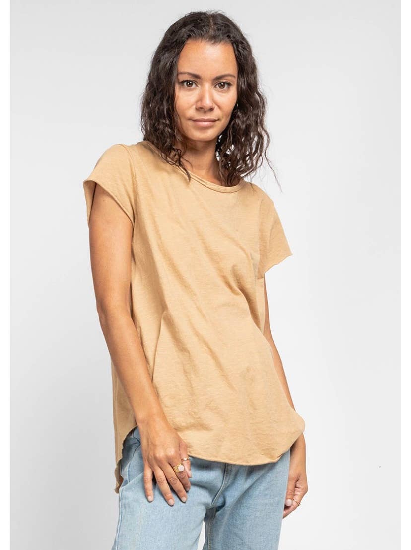 LINEN & COTTON HOUSE – Engroshandel T-shirt – til kvinder – Bomuld t-shirt med rund hals, basis 811756