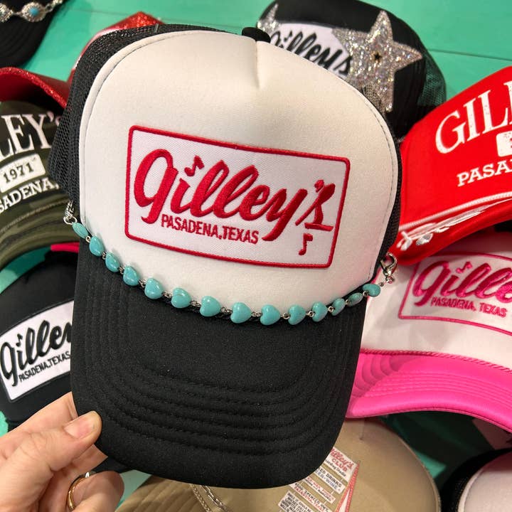 Gilley's Patch White/Black Foam Trucker |Officially Licensed for wholesale by Vibes Hat Company