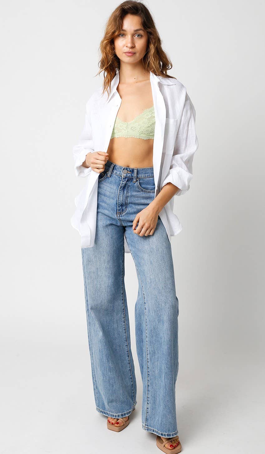 Olivaceous – wholesale Buttoned-down shirt – Women's – Helen Linen Shirt5