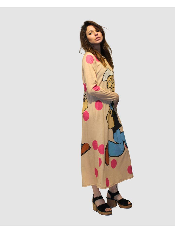 BanBat – wholesale Klänning - Dam – Popeye tryckt lång klänning - REF: 239321