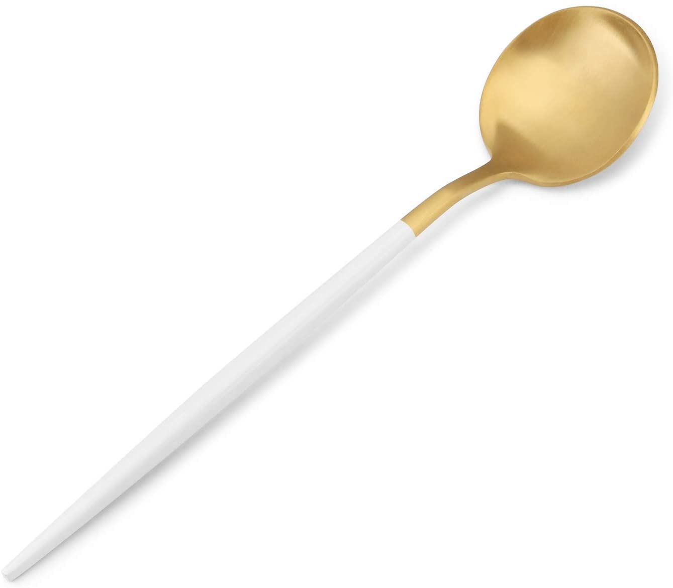 Kriya Veda - Wholesale Mixing Spoon - Gold & White Coffee/Tea Spoon2