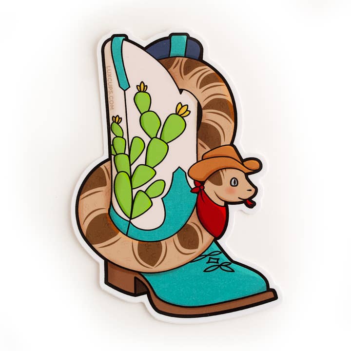 Snake In My Boot Sticker for wholesale by LuxCups Creative