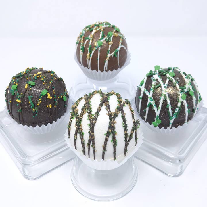 St. Patrick's Day Large Artisanal Hot Cocoa Bombs for wholesale by Wild Angel Treats, LLC