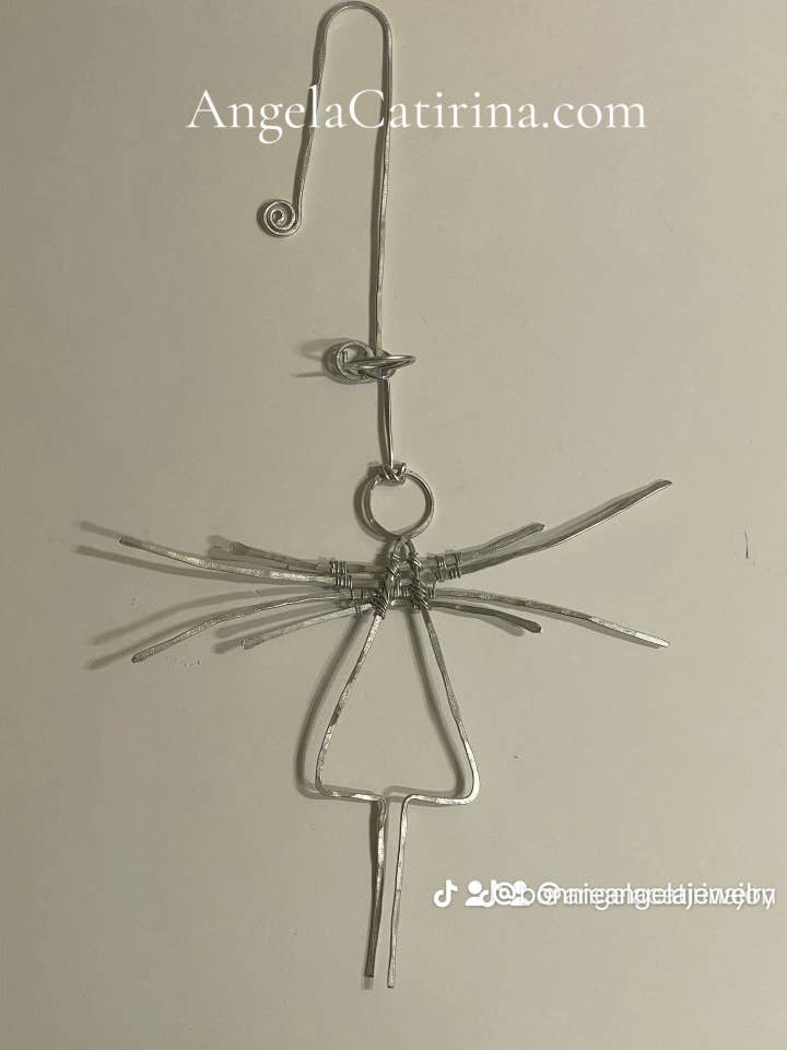 Adorno navideño de ángel de la cosecha martillado para venta al por mayor de Angela Catirina Jones
