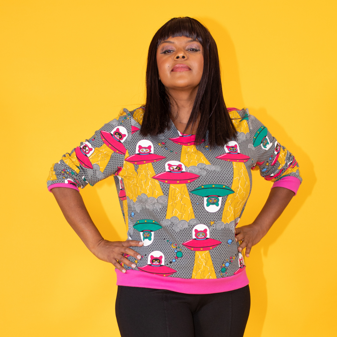 Blue Platypus - Wholesale Sweatshirt - Women's - Cats in Space French Terry Pullover2