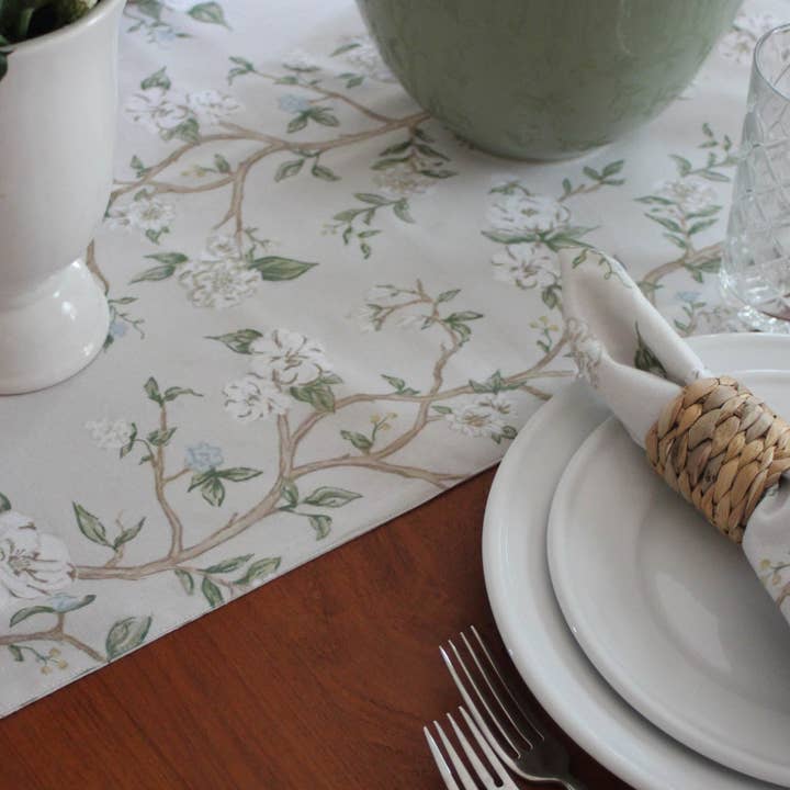 Camellia Floral Table Runner For Spring Hosting for wholesale on Faire2