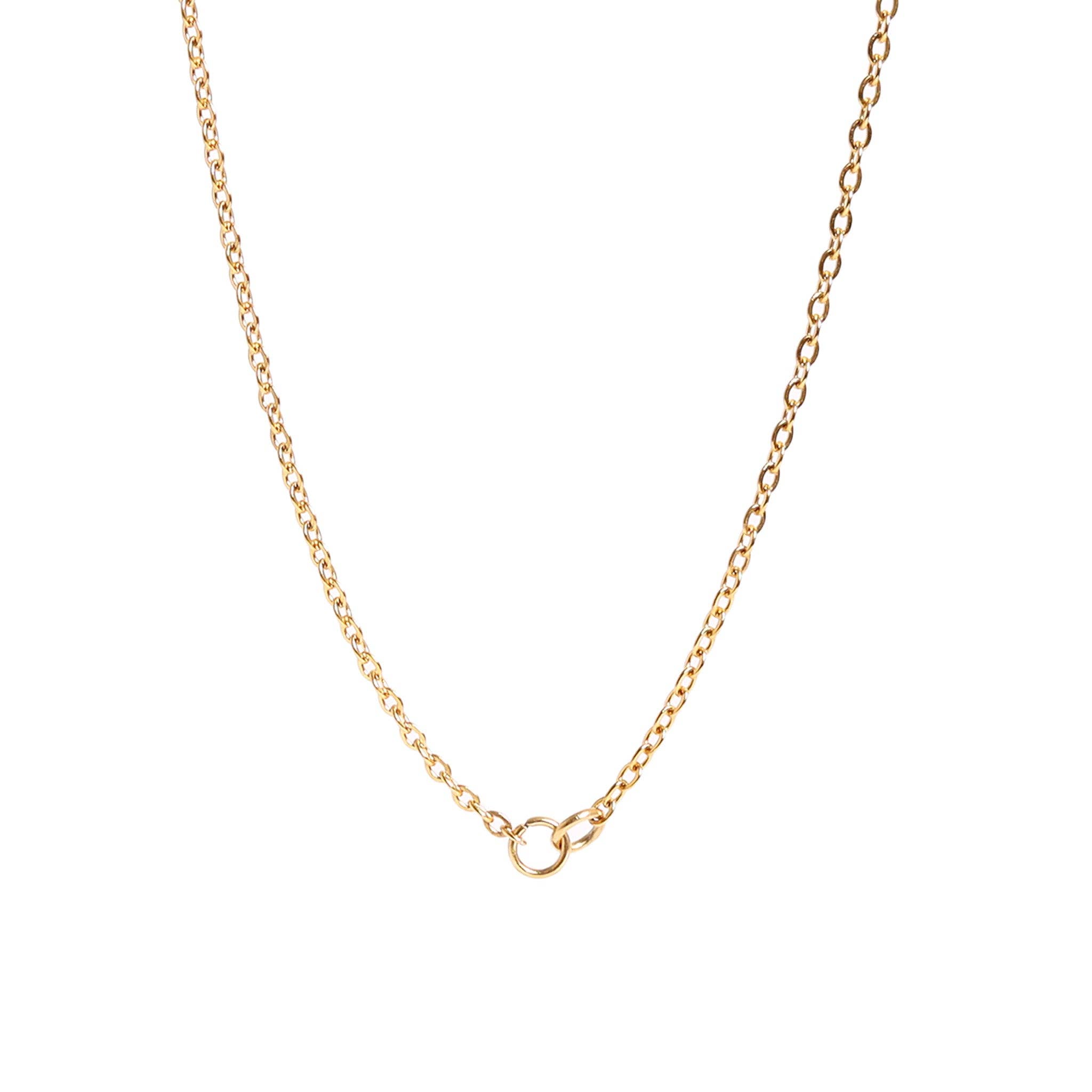 WJW - Vente Collier maille et chaîne - Collier chaîne connecteur à maillons en acier inoxydable PVD or 18K10