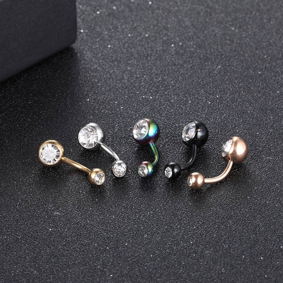 Gemscape UK - Wholesale Single Earring - Simple Piercing Jewellery: Body Piercing with rhinestones21