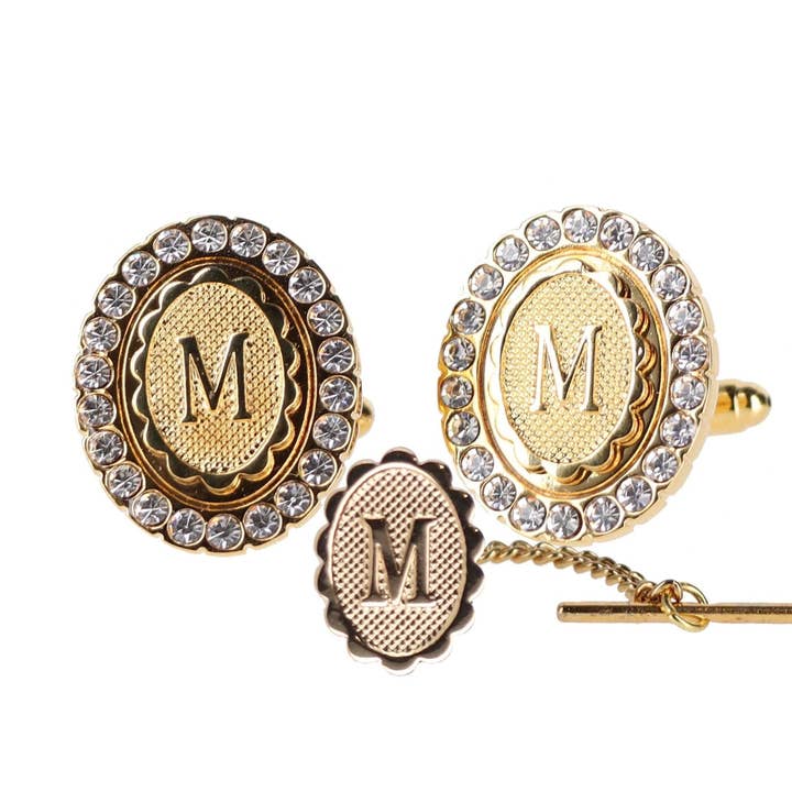 Dubal Brothers - Vendita all'ingrosso Gemelli - Gemelli e fermacravatte Vittorio Vico Bling iniziali: dalla A alla Z di Classy Cufflinks12