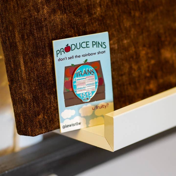 Salted Fruit Shop - Wholesale Lapel Pin/Button - Trans Produce Pride Enamel Pin1