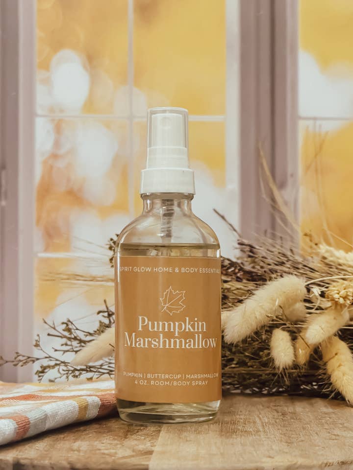 Pumpkin Marshmallow Room & Body Spray for wholesale by Spirit Glow Home & Body Essentials