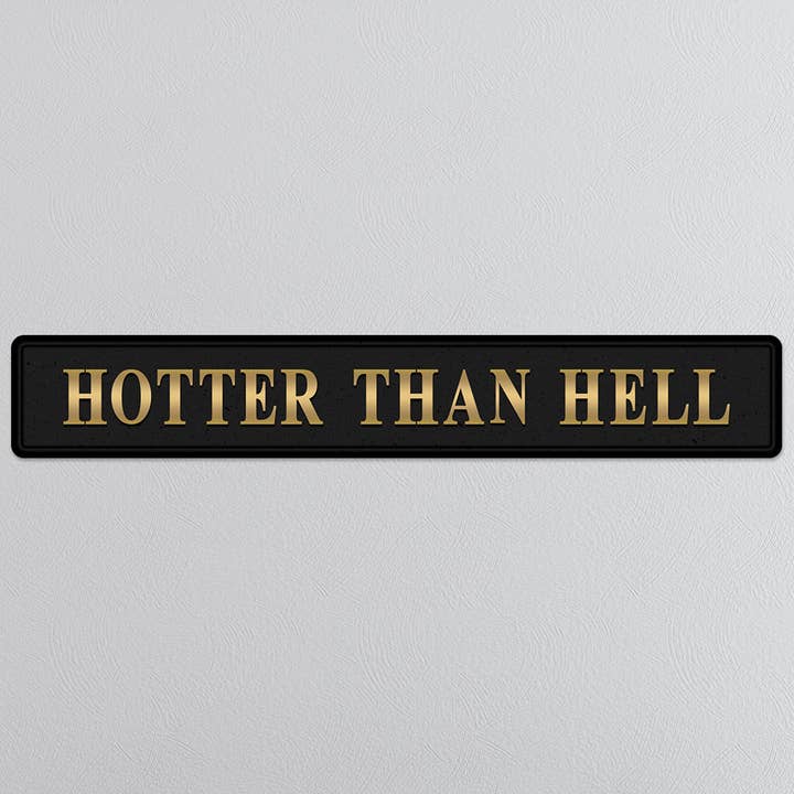 Panneau doré « Hotter Than Hell » pour la vente par SHH Interiors