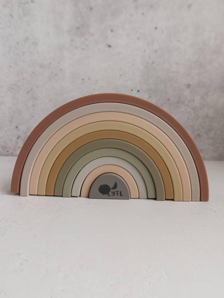 Montessori Silicone Rainbow Stacker | Toddler Toy for wholesale by Lytl Store