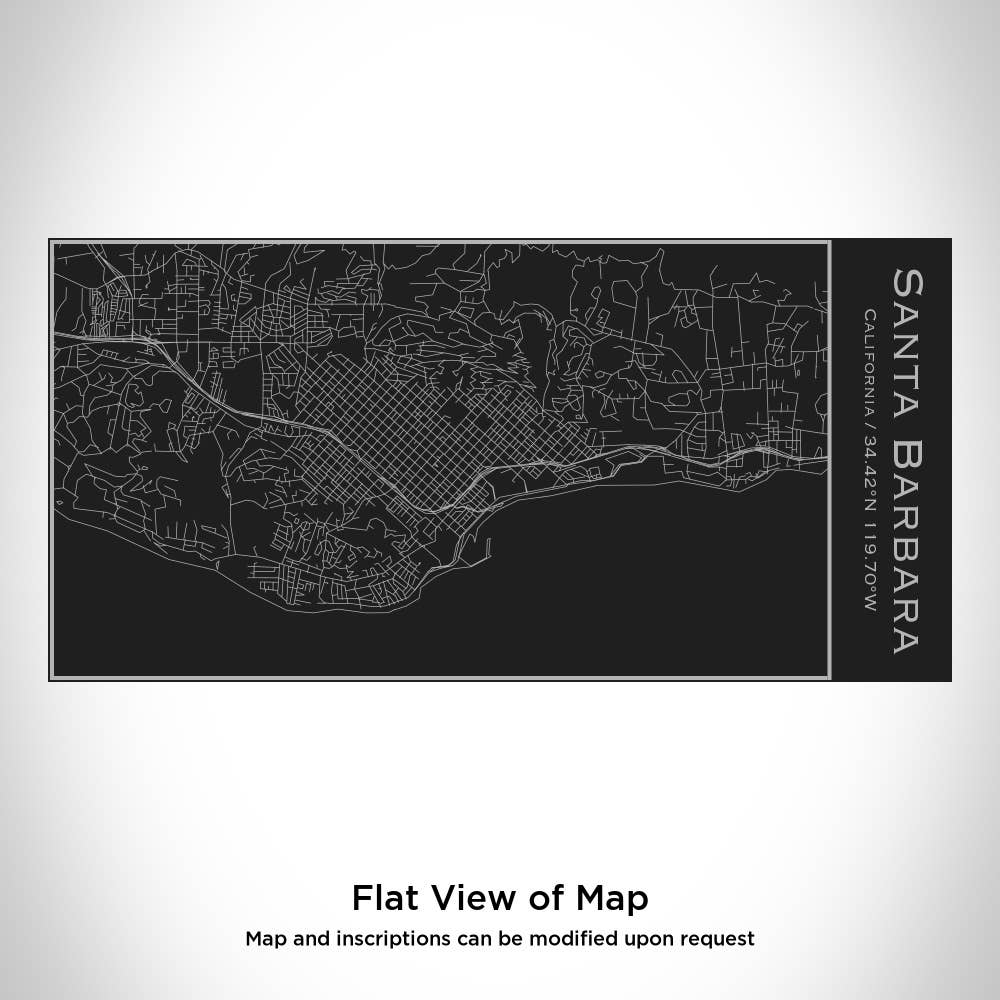 JACE.design - Wholesale Water Bottle - Santa Barbara CA Map Insulated Bottle in Matte Black1