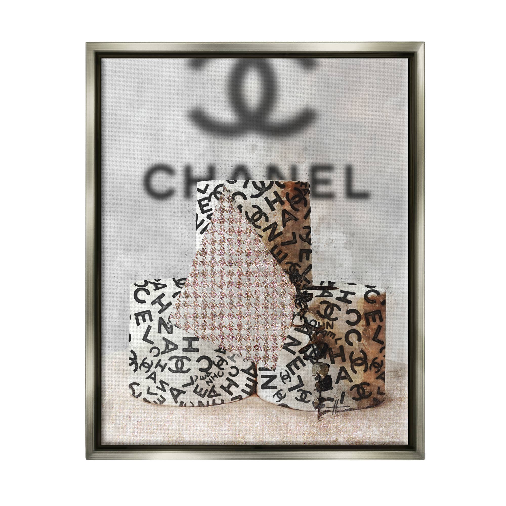 Stupell Industries – Impressão artística por atacado – Detalhe do designer de papel higiênico de moda para a frente flutuante4