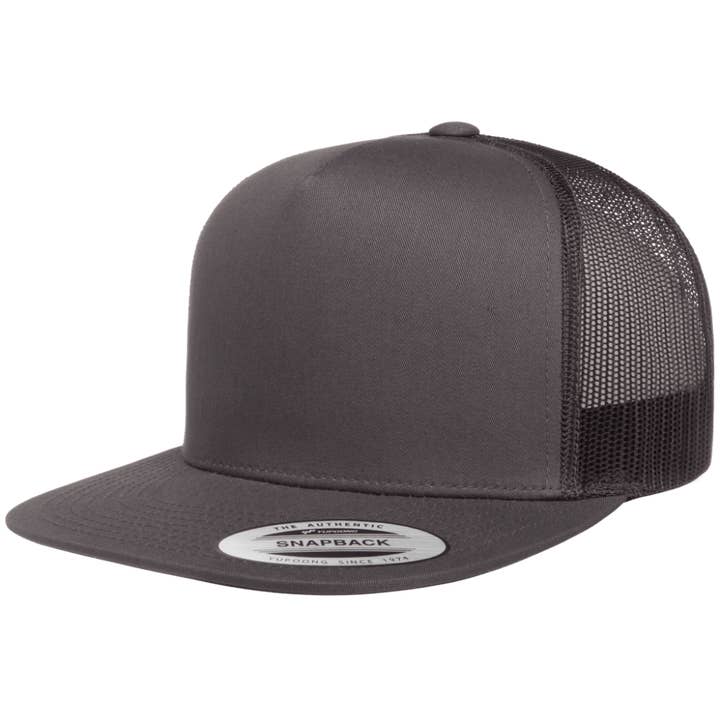 The Park Wholesale - Wholesale Trucker Hat - Unisex - Yupoong 6006 Classic Trucker Snapback Hat, Flat Bill Hat with Mesh Back - YP Classics®1