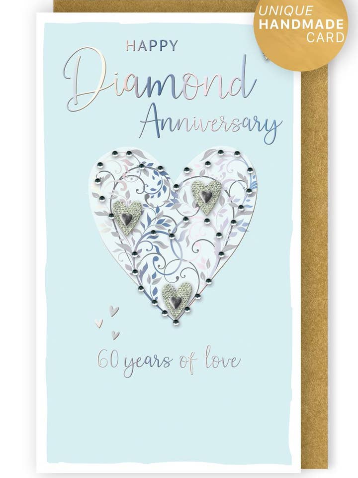 Diamond Anniversary - Balloons - Champagne - Second Nature for wholesale by Second Nature Ltd