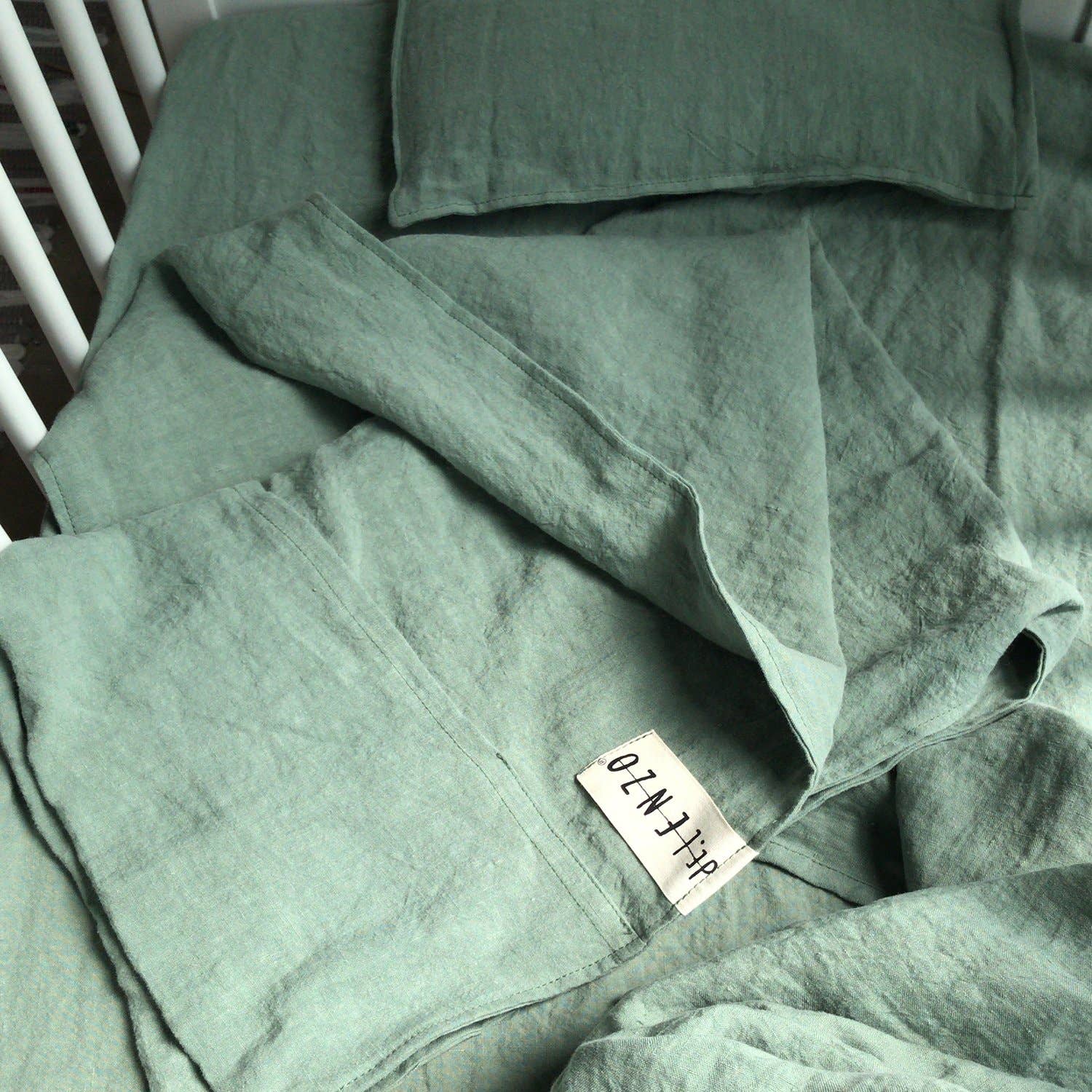 dE.LENZO KIDS - Vendita all'ingrosso Coperta - Bambini e neonati - Set di lenzuola per mini culla Mafalda in lino 100%6