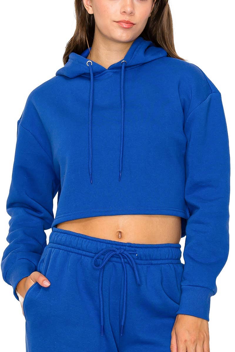 Vanilla Monkey - Wholesale Hoodie - Women's - Cropped Fleece Hoodie Sweatshirt11