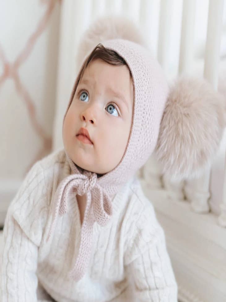 Pink Clip Dot Bonnet for Infants & Toddlers - Huggalugs