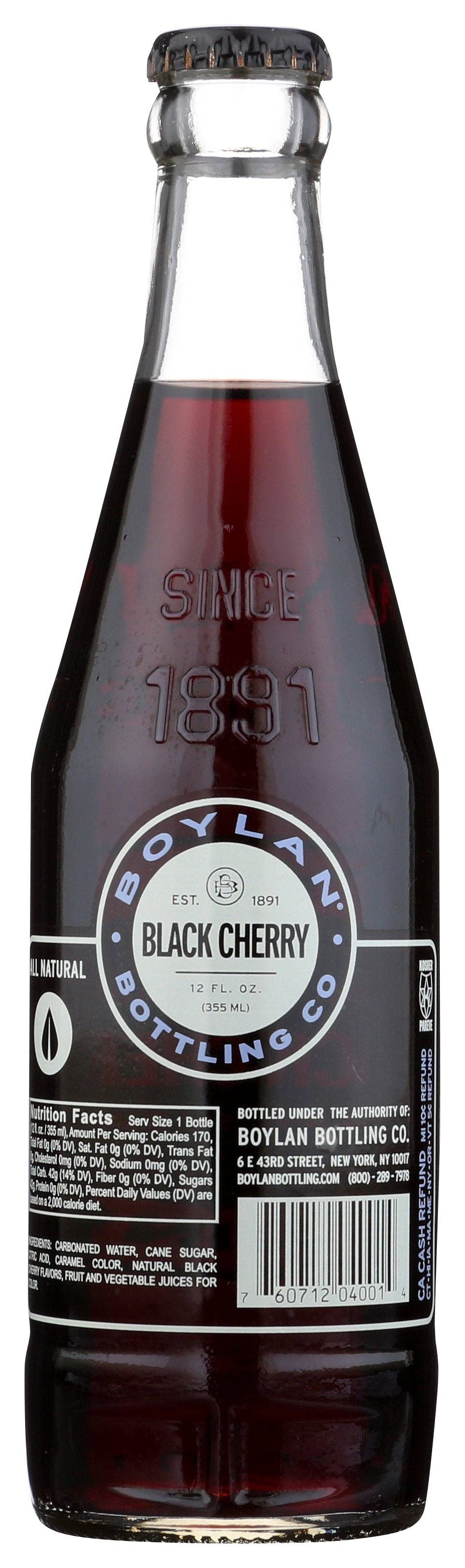 Everyday Supply Co - Wholesale Soda/Carbonated Drink - BOYLAN SODA BLACK CHERRY - Case of 121