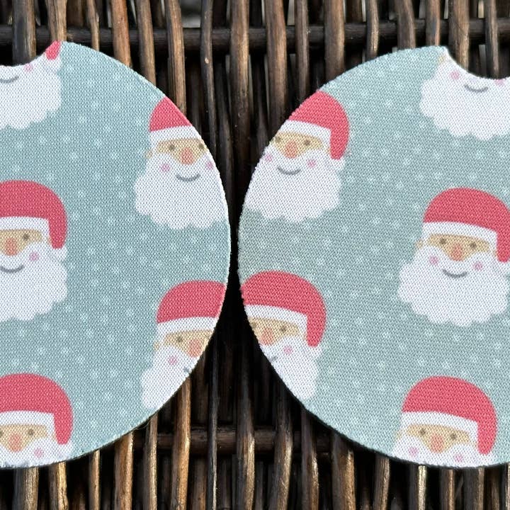 Blue Santa Car Coasters for wholesale by Evie Rose