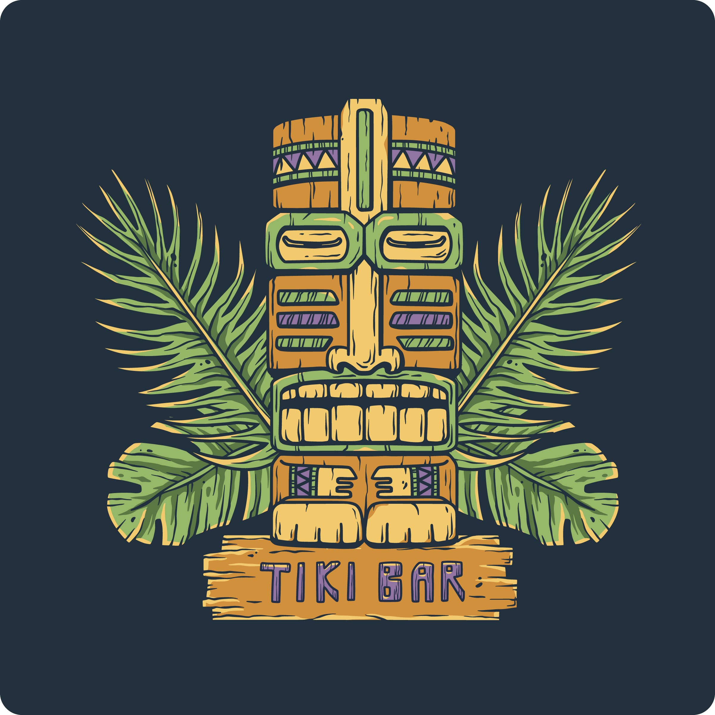 WHIRLED PLANET - Wholesale Coasters - Tiki Coaster Set of Four • Made in Hawaii • Tiki Bar3