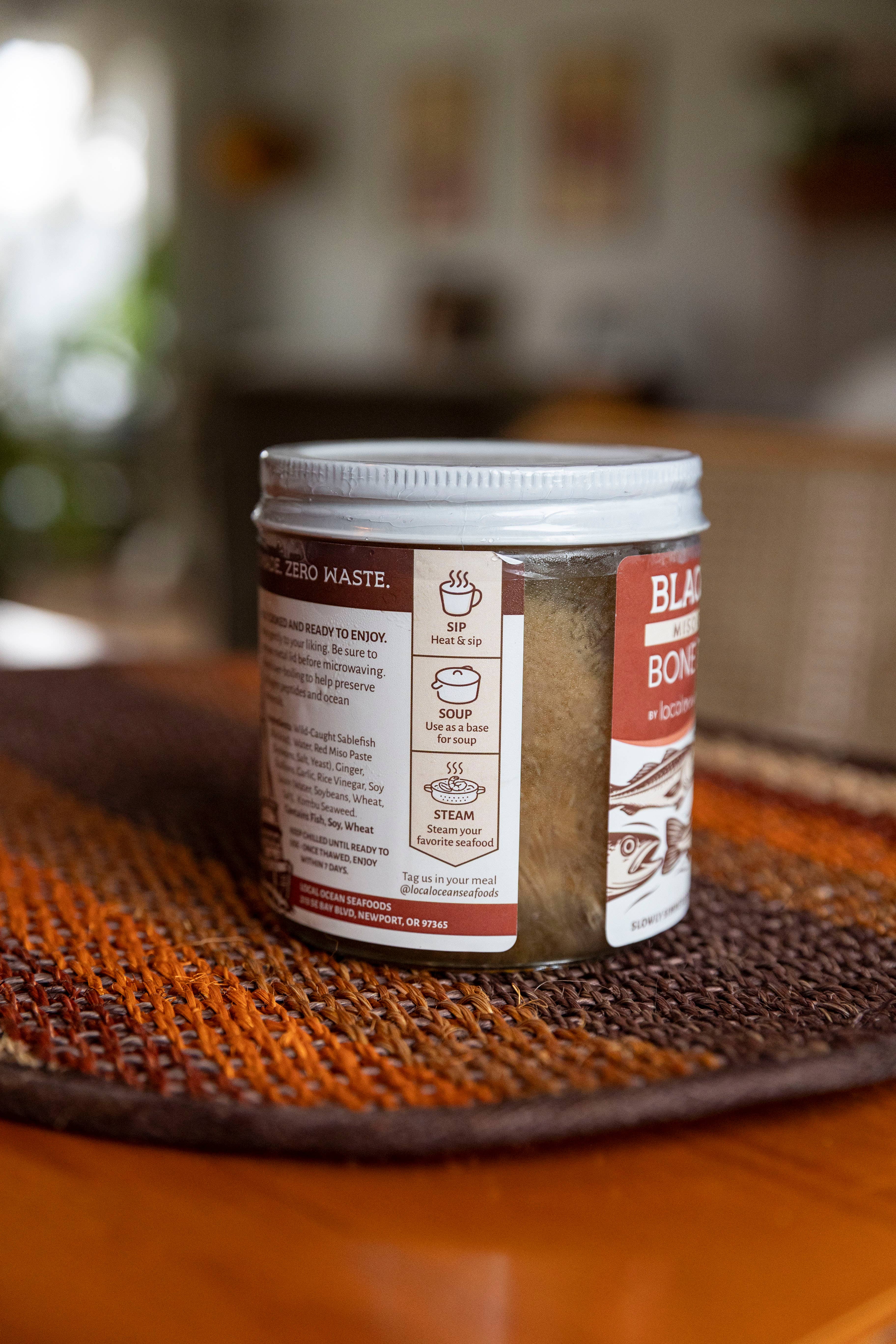 Local Ocean Seafoods - Wholesale Soup - Bone Broth: Blackcod Miso Ginger - 16 oz FROZEN5