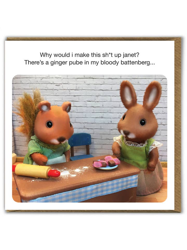 Funny Birthday Card - Battenburg by Forest_Fr1ends for wholesale by Brainbox Candy