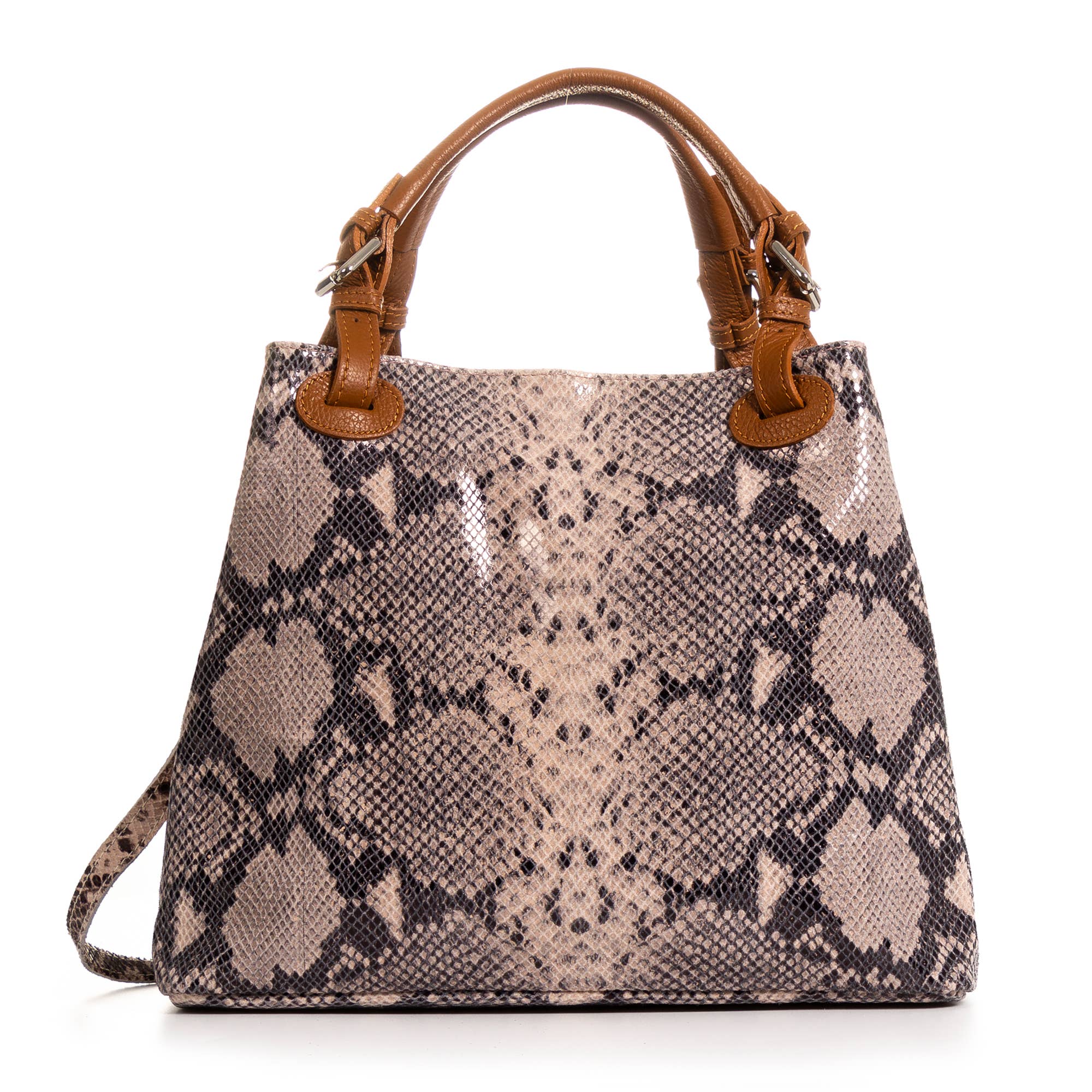 FIRENZE ARTEGIANI – Sacola - Mulher por atacado – Bolsa Tote Feminina Godeberta em Camurça de Python e Couro Legítimo12