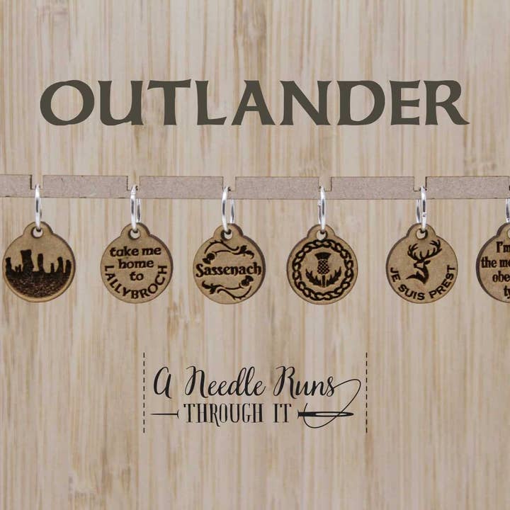 Inspiré par Outlander - Marqueurs de mailles (ensemble de 6) pour la vente par A Needle Runs Through It