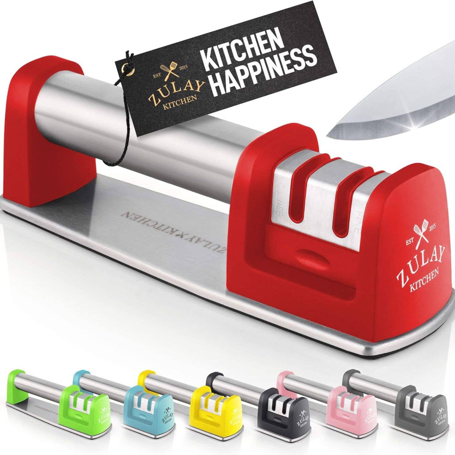Zulay Kitchen - Wholesale Knife Sharpener - Premium Quality 2-Stage Knife Sharpener16