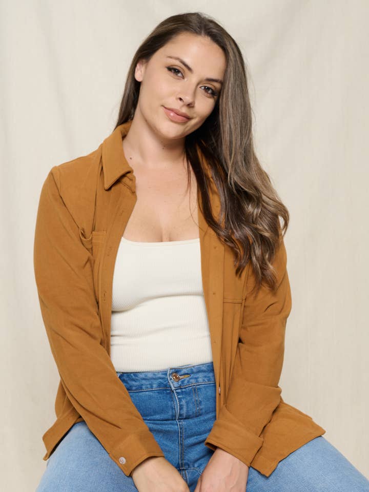 Doe and Rae - Vendita all'ingrosso Camicia button down - Donna - CAMICIA ABBOTTONATA SPAZZOLATA - 10452JPL0